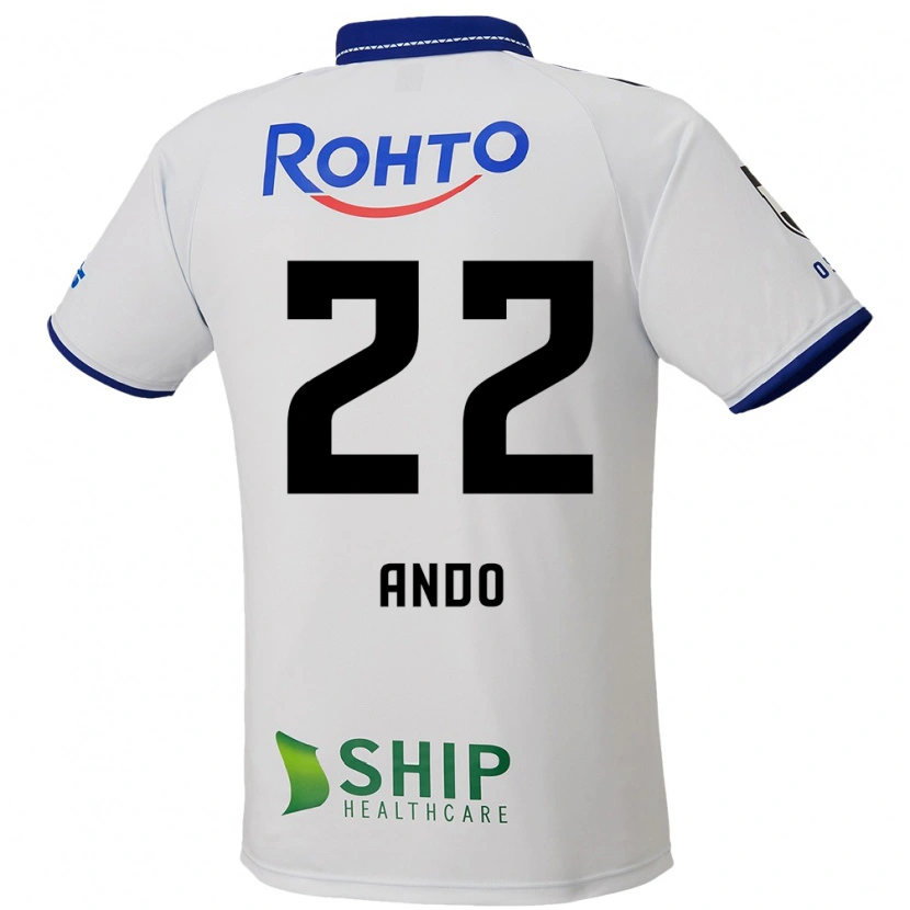 Danxen Herren Rikuto Ando #22 Weiß Blau Schwarz Auswärtstrikot Trikot 2025/26 T-Shirt Österreich