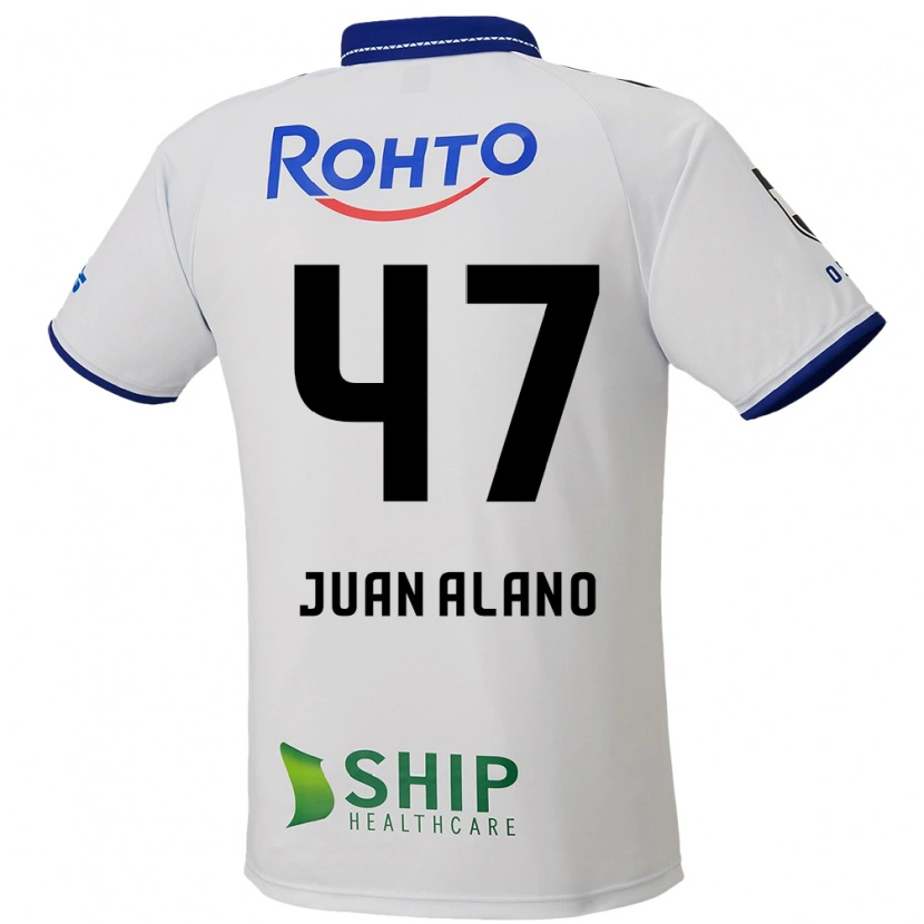 Danxen Herren Juan Alano #47 Weiß Blau Schwarz Auswärtstrikot Trikot 2025/26 T-Shirt Österreich