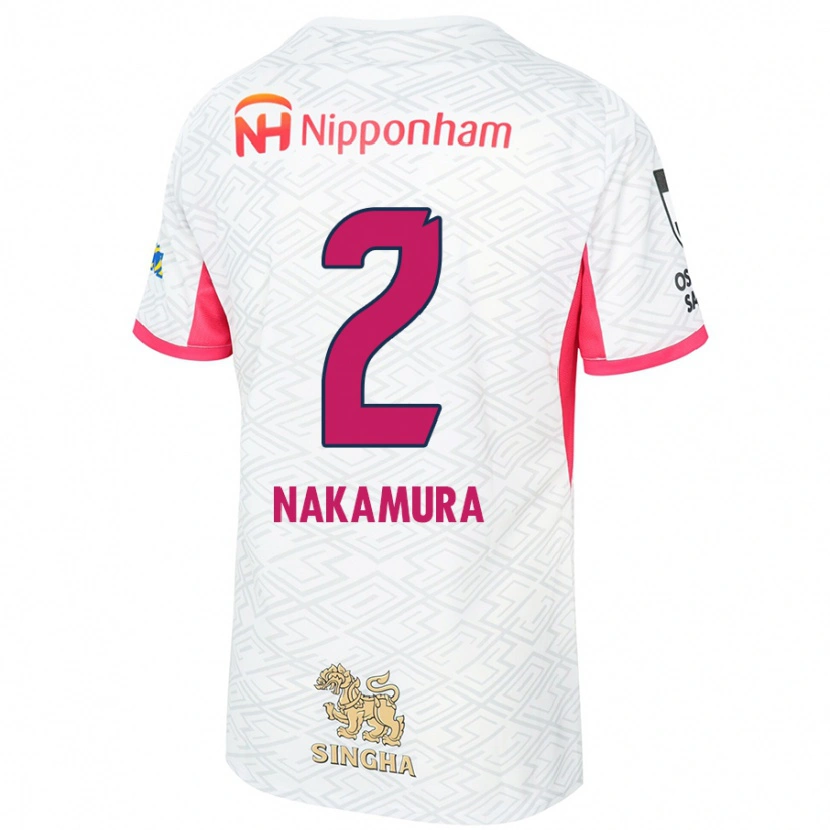 Danxen Herren Takumi Nakamura #2 Weiß Sakura Rosa Auswärtstrikot Trikot 2025/26 T-Shirt Österreich