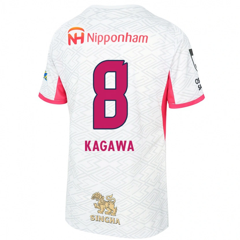 Danxen Herren Shinji Kagawa #8 Weiß Sakura Rosa Auswärtstrikot Trikot 2025/26 T-Shirt Österreich