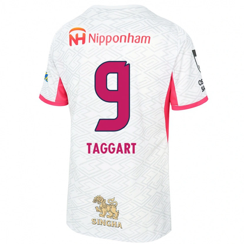 Danxen Herren Adam Taggart #9 Weiß Sakura Rosa Auswärtstrikot Trikot 2025/26 T-Shirt Österreich