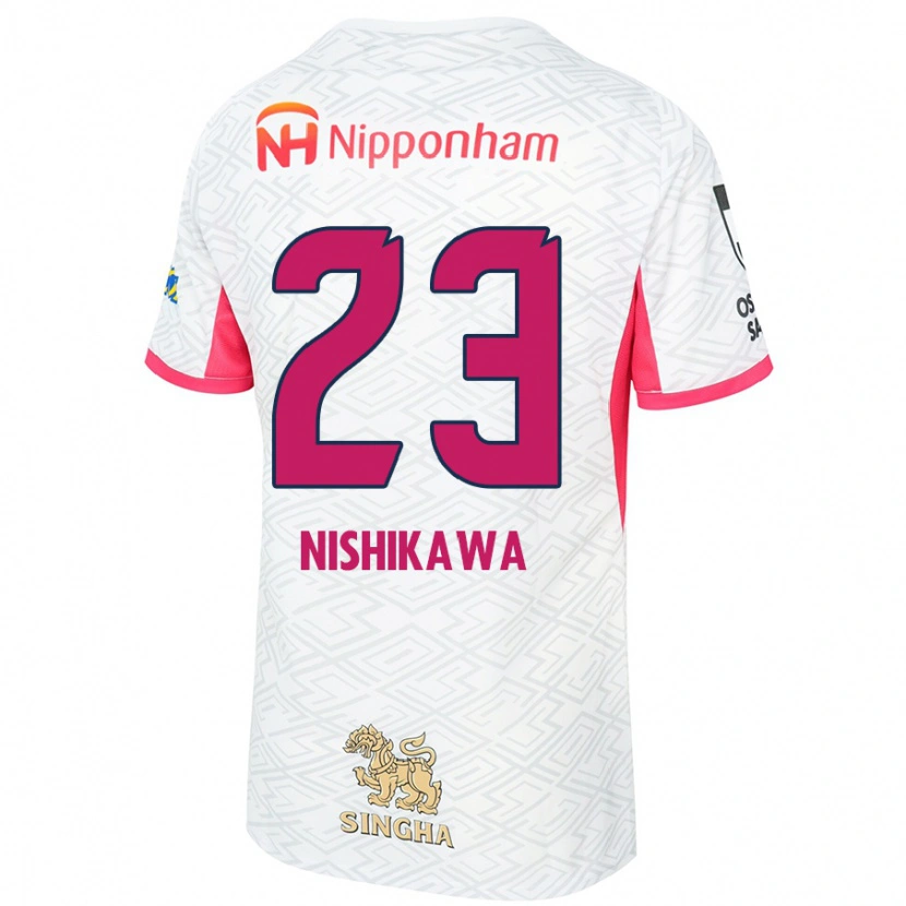 Danxen Herren Hiroki Nishikawa #23 Weiß Sakura Rosa Auswärtstrikot Trikot 2025/26 T-Shirt Österreich