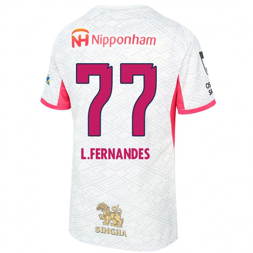 Danxen Herren Lucas Fernandes #77 Weiß Sakura Rosa Auswärtstrikot Trikot 2025/26 T-Shirt Österreich