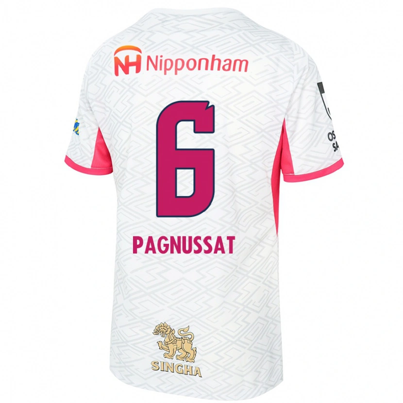 Danxen Herren Tiago Pagnussat #6 Weiß Sakura Rosa Auswärtstrikot Trikot 2025/26 T-Shirt Österreich