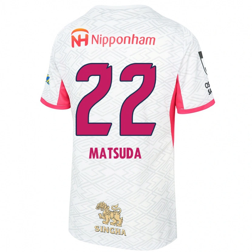 Danxen Herren Riki Matsuda #22 Weiß Sakura Rosa Auswärtstrikot Trikot 2025/26 T-Shirt Österreich
