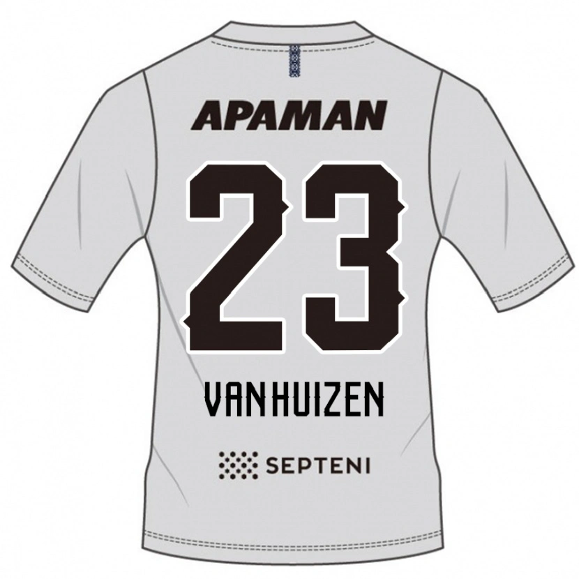 Danxen Herren Haruki Christopher Van Huizen #23 Hellgrau Auswärtstrikot Trikot 2025/26 T-Shirt Österreich
