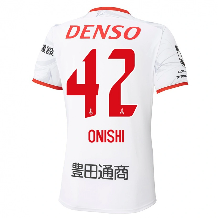 Danxen Herren Ritsu Onishi #42 Weiß Rot Auswärtstrikot Trikot 2025/26 T-Shirt Österreich