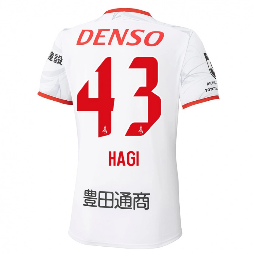 Danxen Herren Hiroaki Hagi #43 Weiß Rot Auswärtstrikot Trikot 2025/26 T-Shirt Österreich