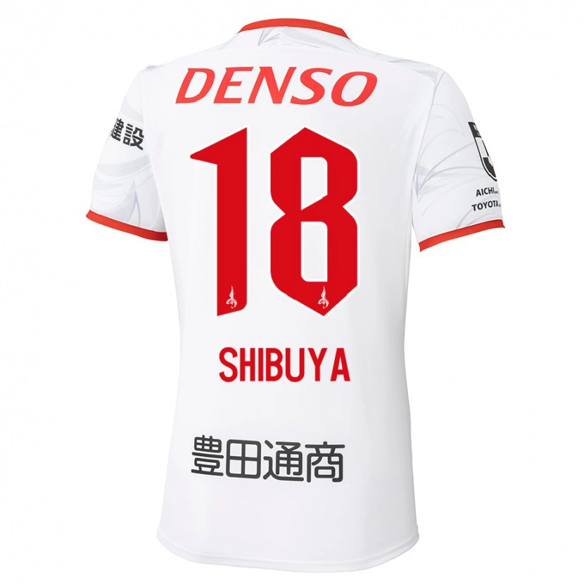 Danxen Herren Tsubasa Shibuya #18 Weiß Rot Auswärtstrikot Trikot 2025/26 T-Shirt Österreich