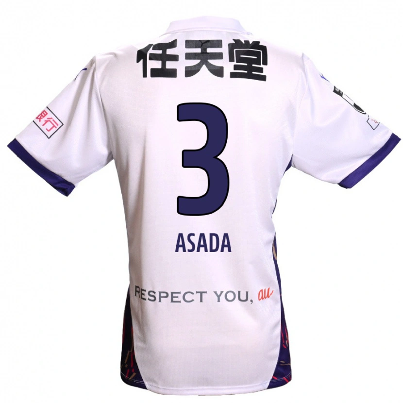 Danxen Herren Shogo Asada #3 Weiß Lila Schwarz Auswärtstrikot Trikot 2025/26 T-Shirt Österreich