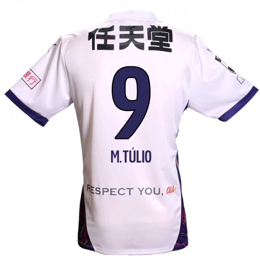 Danxen Herren Marco Túlio #9 Weiß Lila Schwarz Auswärtstrikot Trikot 2025/26 T-Shirt Österreich