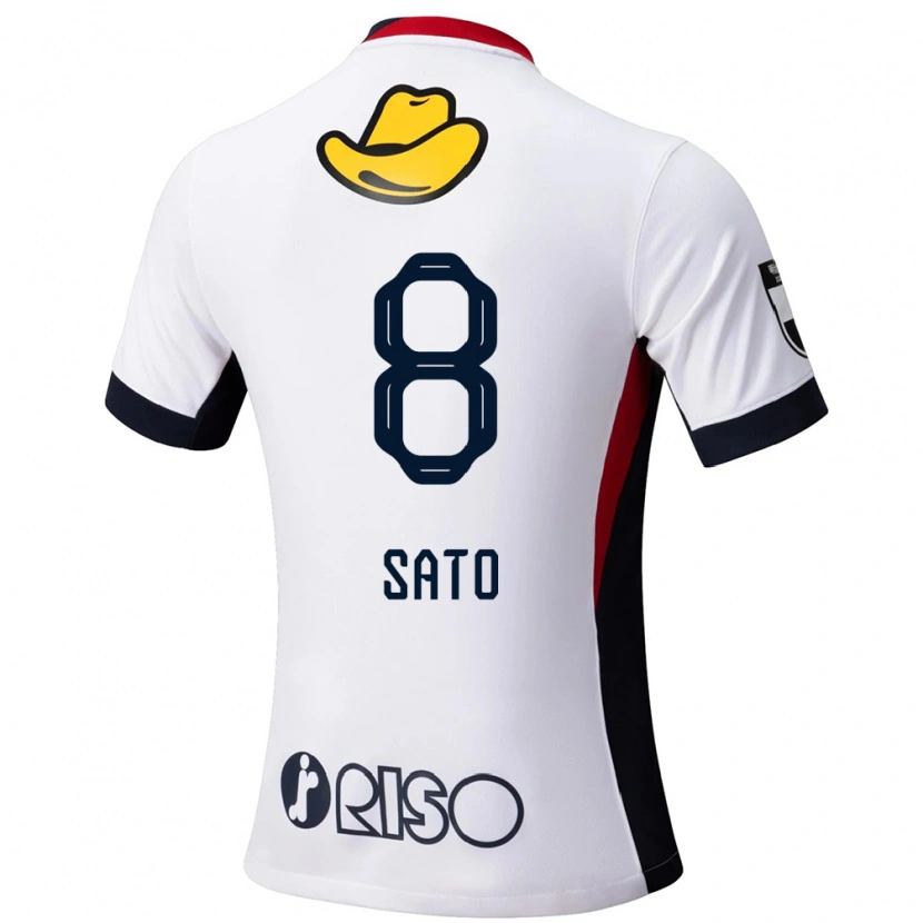 Danxen Herren Yuto Sato #8 Weiß Schwarz Auswärtstrikot Trikot 2025/26 T-Shirt Österreich