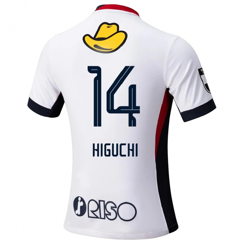 Danxen Herren Yuta Higuchi #14 Weiß Schwarz Auswärtstrikot Trikot 2025/26 T-Shirt Österreich