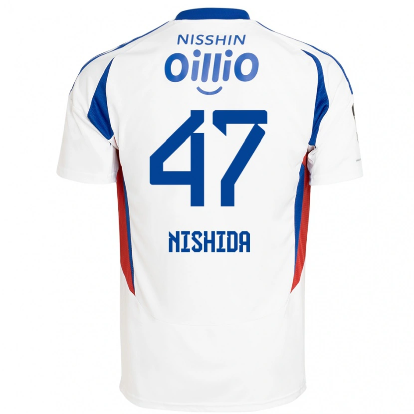 Danxen Herren Yusuke Nishida #47 Weiß Königsblau Auswärtstrikot Trikot 2025/26 T-Shirt Österreich