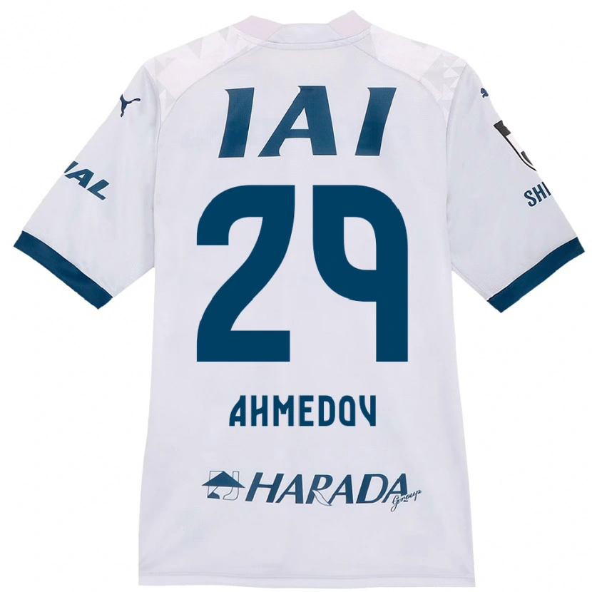 Danxen Herren Ahmed Ahmedov #29 Weiß Königsblau Auswärtstrikot Trikot 2025/26 T-Shirt Österreich