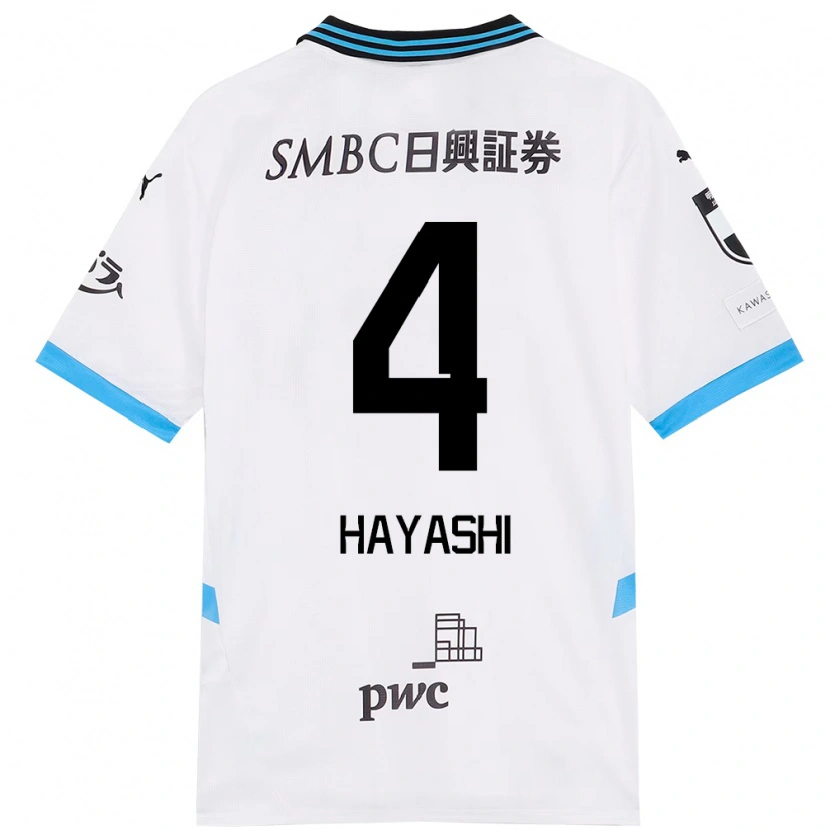 Danxen Herren Shunsuke Hayashi #4 Weiß Himmelblau Auswärtstrikot Trikot 2025/26 T-Shirt Österreich