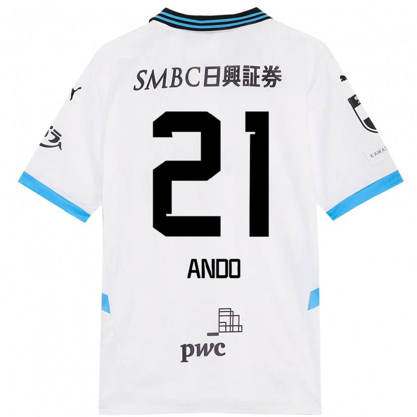 Danxen Herren Shunsuke Ando #21 Weiß Himmelblau Auswärtstrikot Trikot 2025/26 T-Shirt Österreich