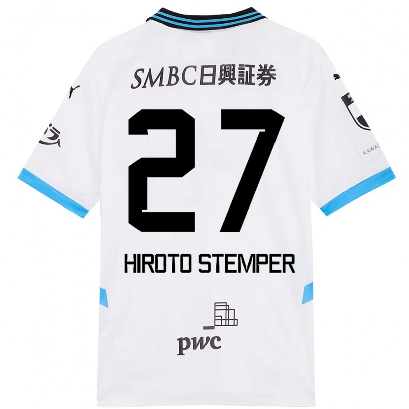 Danxen Herren Luka Hiroto Stemper #27 Weiß Himmelblau Auswärtstrikot Trikot 2025/26 T-Shirt Österreich