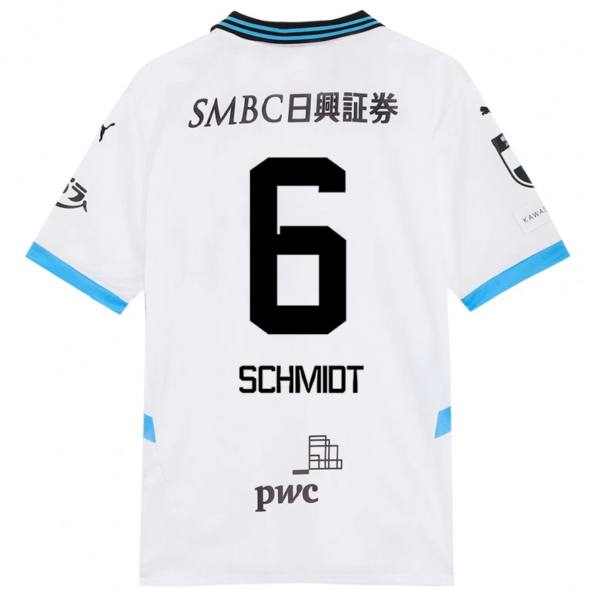 Danxen Herren Joao Schmidt #6 Weiß Himmelblau Auswärtstrikot Trikot 2025/26 T-Shirt Österreich