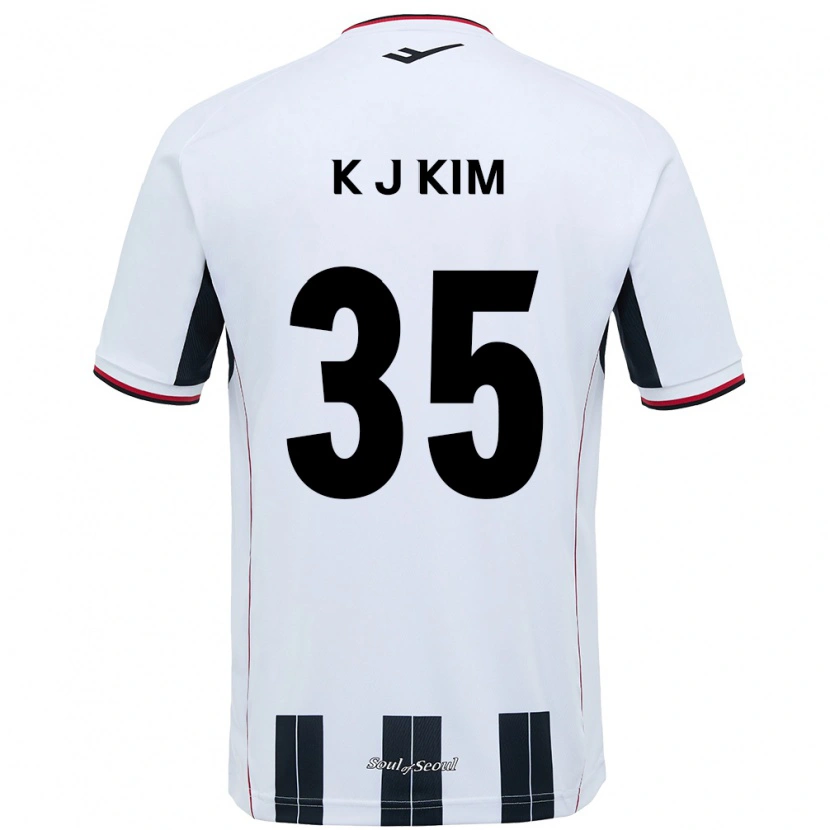 Danxen Herren Kang-Jun Kim #35 Weiß Schwarz Auswärtstrikot Trikot 2025/26 T-Shirt Österreich