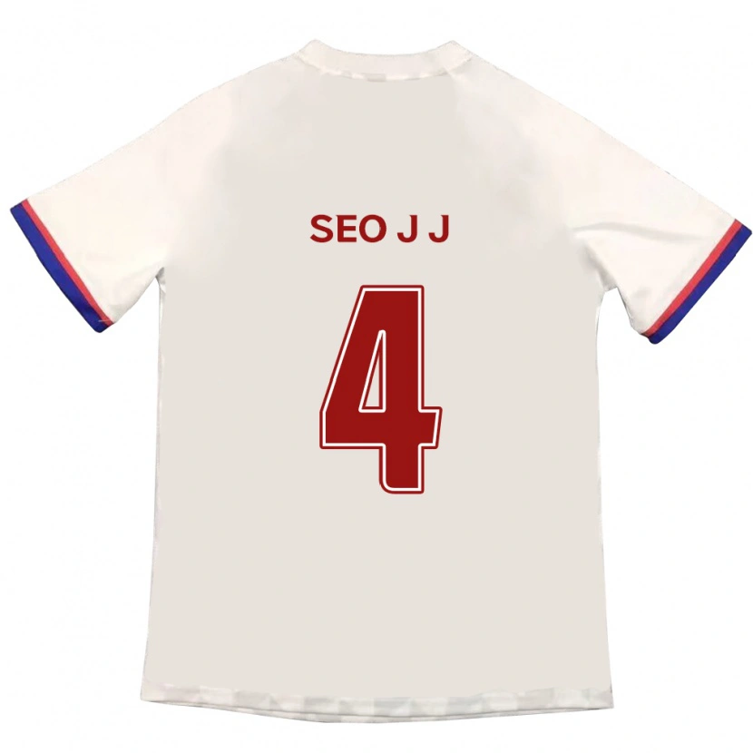 Danxen Herren Seo Jin-Ju #4 Off-White Rot Auswärtstrikot Trikot 2025/26 T-Shirt Österreich