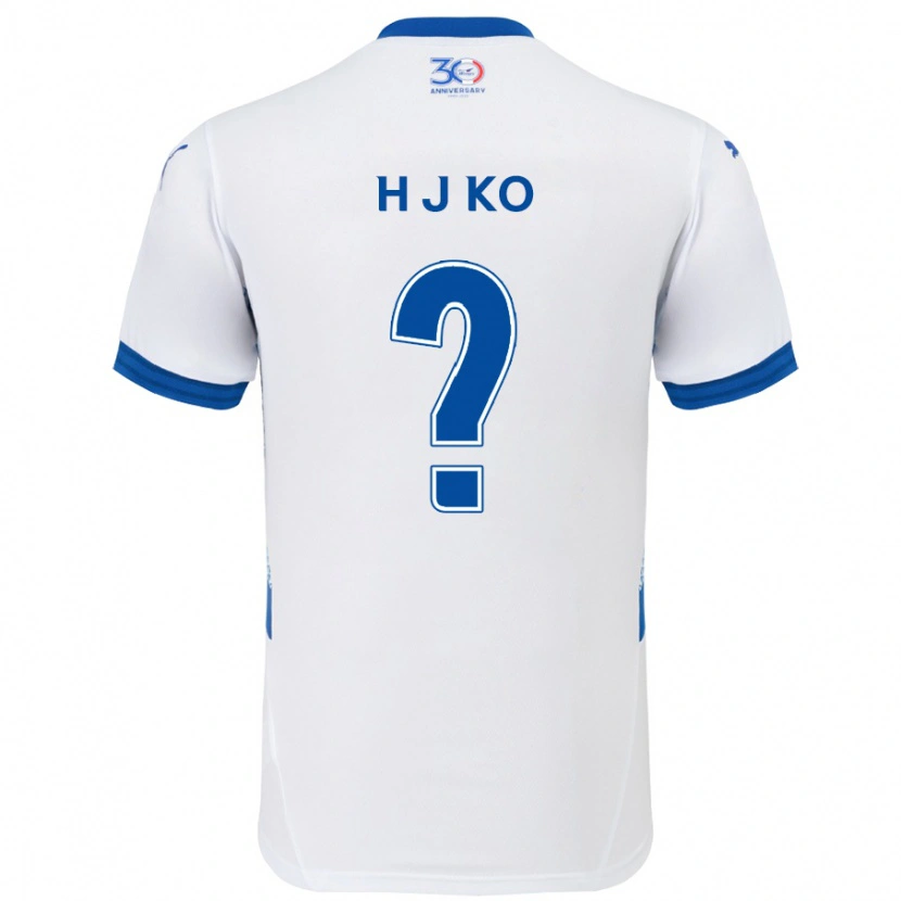 Danxen Herren Jong-Hyun Ko #0 Weiß Königsblau Auswärtstrikot Trikot 2025/26 T-Shirt Österreich