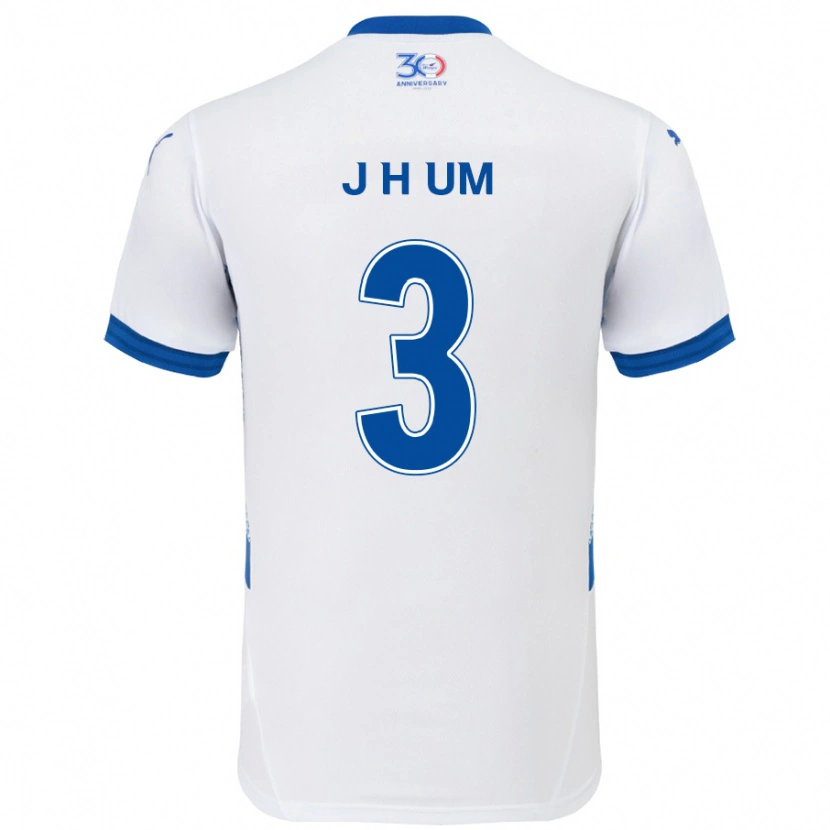 Danxen Herren Jung-Hyun Um #3 Weiß Königsblau Auswärtstrikot Trikot 2025/26 T-Shirt Österreich