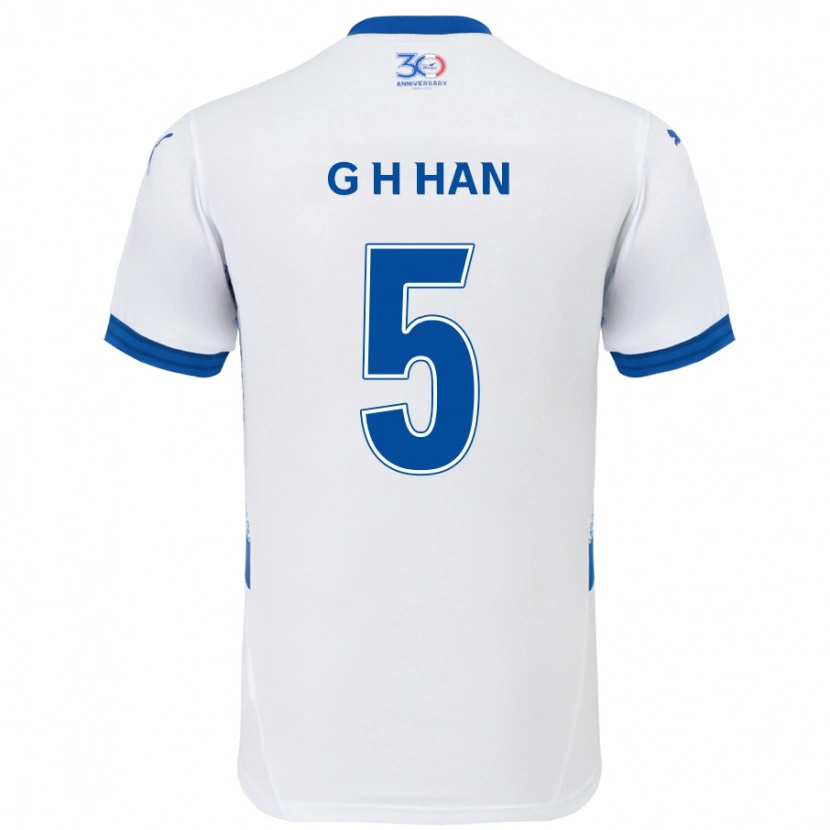 Danxen Herren Ho-Gang Han #5 Weiß Königsblau Auswärtstrikot Trikot 2025/26 T-Shirt Österreich