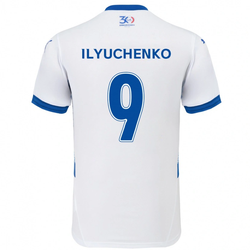 Danxen Herren Stanislav Ilyuchenko #9 Weiß Königsblau Auswärtstrikot Trikot 2025/26 T-Shirt Österreich