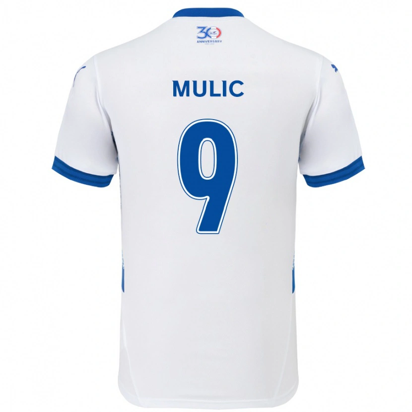 Danxen Herren Fejsal Mulic #9 Weiß Königsblau Auswärtstrikot Trikot 2025/26 T-Shirt Österreich