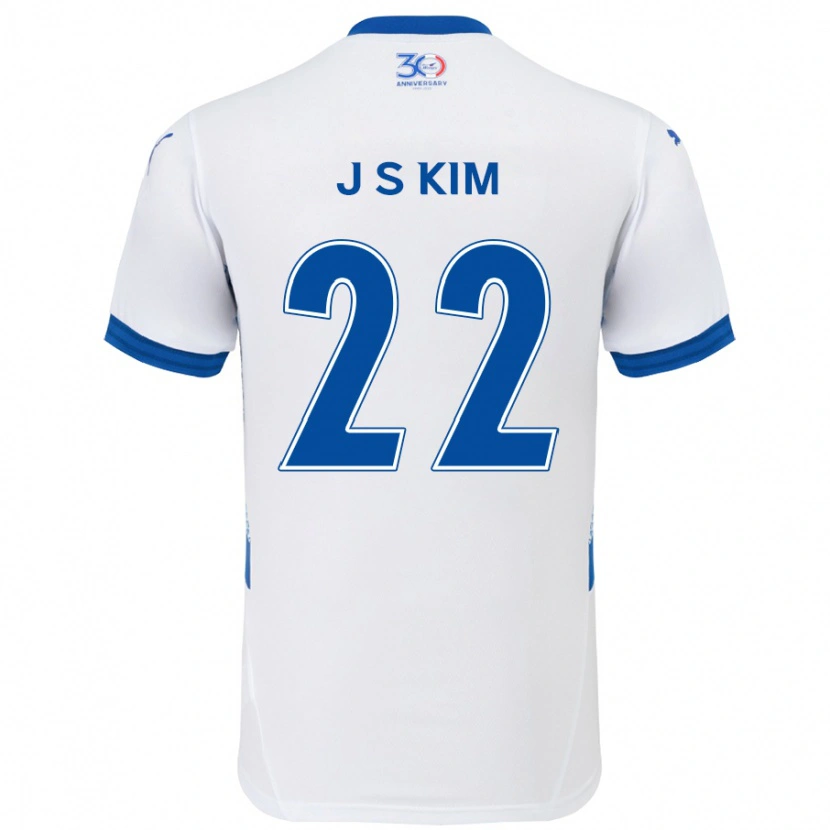 Danxen Herren Sang-Jun Kim #22 Weiß Königsblau Auswärtstrikot Trikot 2025/26 T-Shirt Österreich