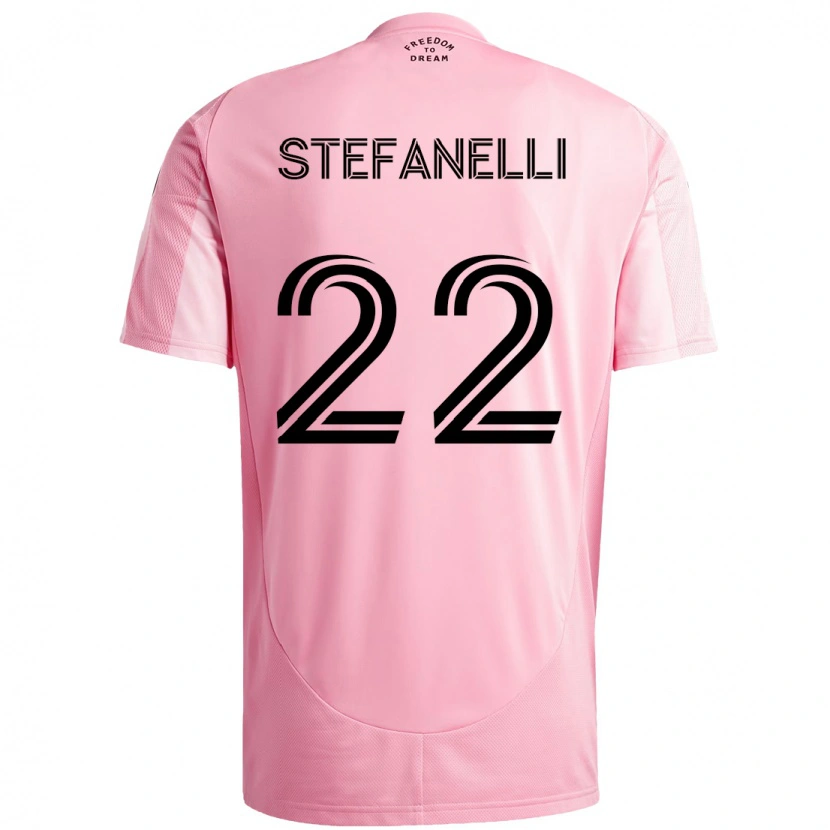 Danxen Damen Nicolás Stefanelli #22 Rosa Schwarz Heimtrikot Trikot 2025/26 T-Shirt Österreich