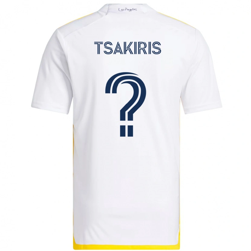 Danxen Damen Mateo Tsakiris #0 Weiß Gelb Heimtrikot Trikot 2025/26 T-Shirt Österreich