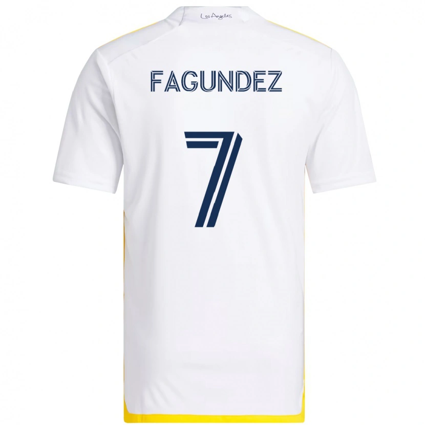 Danxen Damen Diego Fagúndez #7 Weiß Gelb Heimtrikot Trikot 2025/26 T-Shirt Österreich