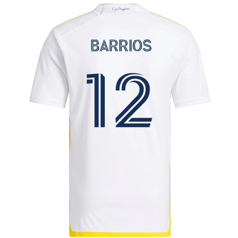 Danxen Damen Michael Barrios #12 Weiß Gelb Heimtrikot Trikot 2025/26 T-Shirt Österreich