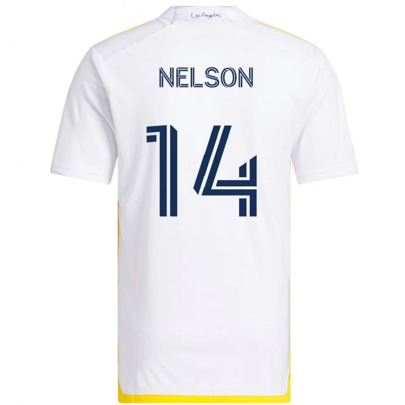 Danxen Damen John Nelson #14 Weiß Gelb Heimtrikot Trikot 2025/26 T-Shirt Österreich