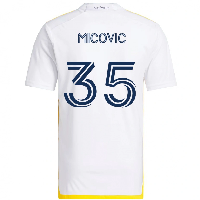 Danxen Damen Novak Micovic #35 Weiß Gelb Heimtrikot Trikot 2025/26 T-Shirt Österreich