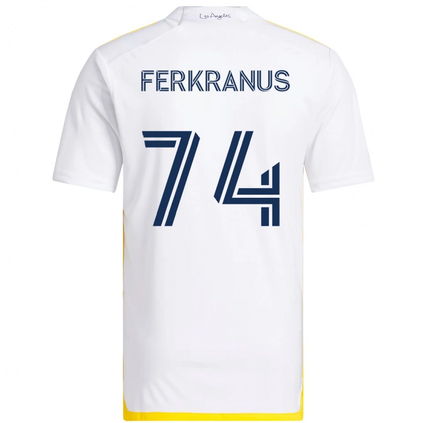 Danxen Damen Marcus Ferkranus #74 Weiß Gelb Heimtrikot Trikot 2025/26 T-Shirt Österreich
