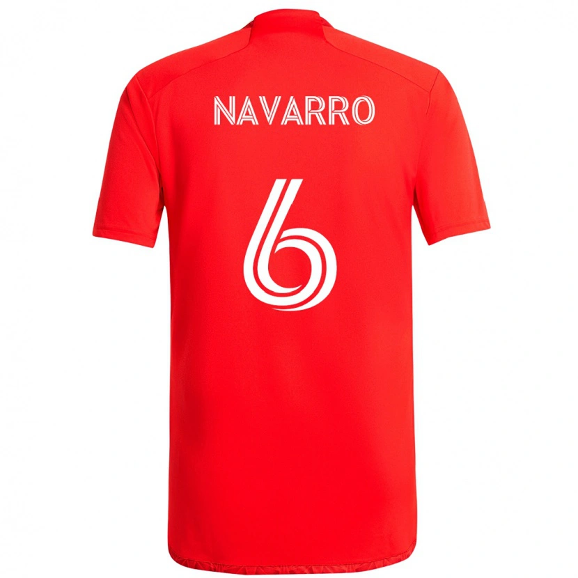 Danxen Damen Miguel Navarro #6 Rot Weiß Heimtrikot Trikot 2025/26 T-Shirt Österreich