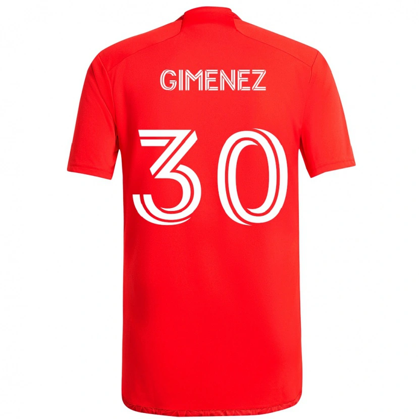 Danxen Damen Gastón Giménez #30 Rot Weiß Heimtrikot Trikot 2025/26 T-Shirt Österreich