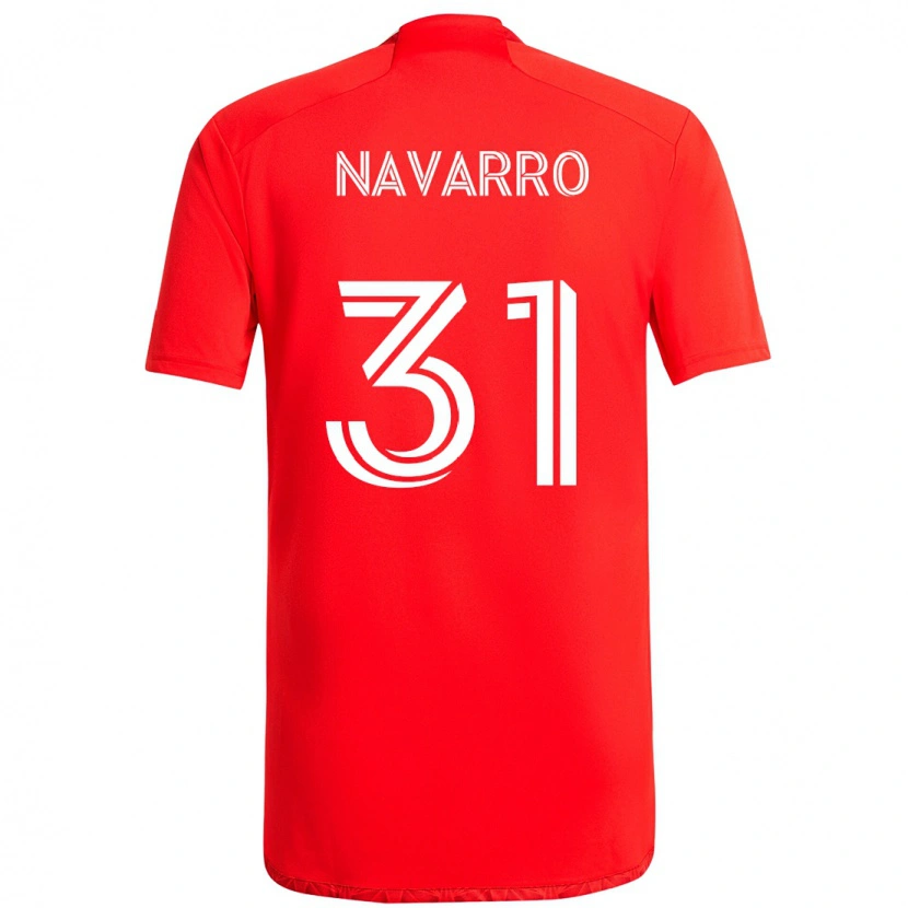 Danxen Damen Federico Navarro #31 Rot Weiß Heimtrikot Trikot 2025/26 T-Shirt Österreich
