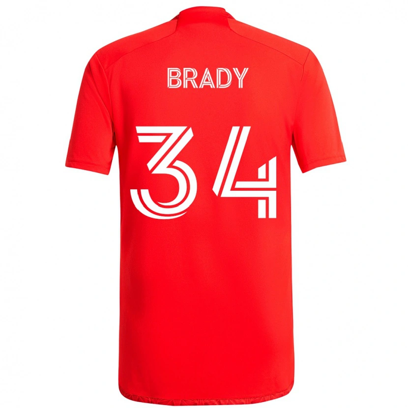 Danxen Damen Chris Brady #34 Rot Weiß Heimtrikot Trikot 2025/26 T-Shirt Österreich