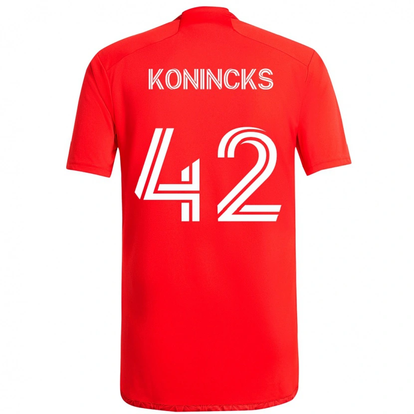 Danxen Damen Diego Konincks #42 Rot Weiß Heimtrikot Trikot 2025/26 T-Shirt Österreich
