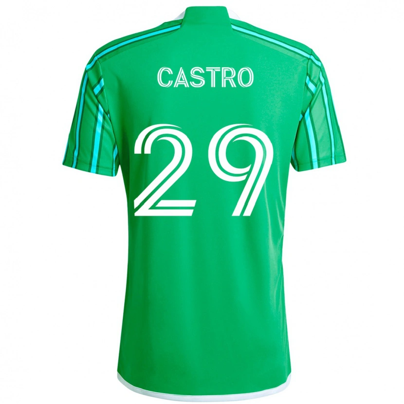 Danxen Damen Jacob Castro #29 Grün Weiß Heimtrikot Trikot 2025/26 T-Shirt Österreich