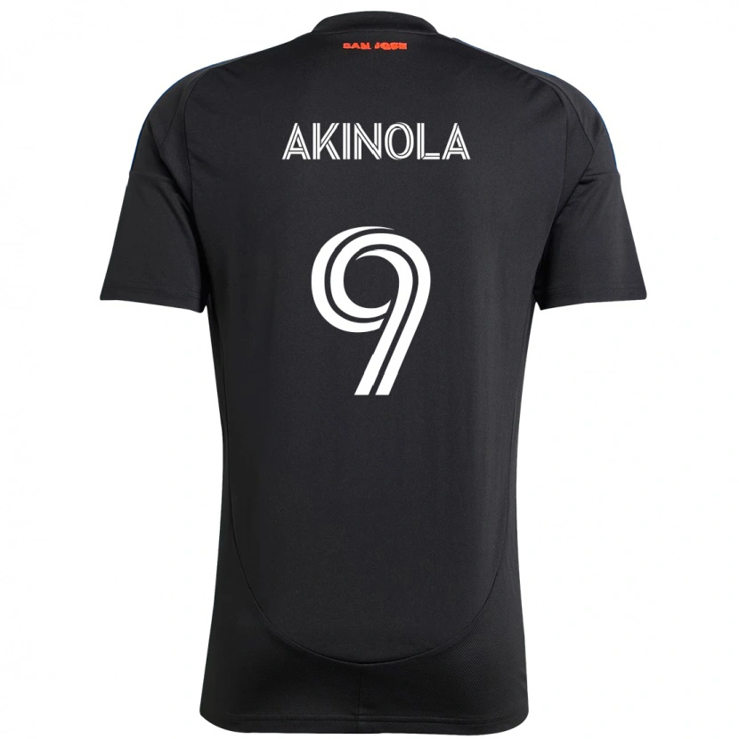 Danxen Damen Ayo Akinola #9 Schwarz Dunkelblau Heimtrikot Trikot 2025/26 T-Shirt Österreich