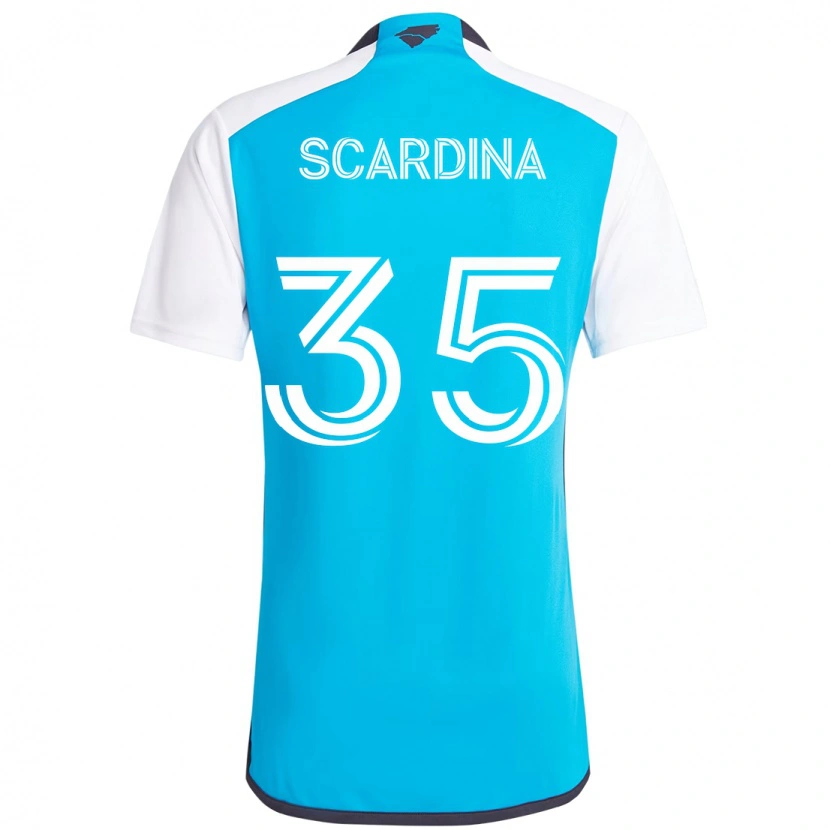 Danxen Damen Nick Scardina #35 Himmelblau Weiß Heimtrikot Trikot 2025/26 T-Shirt Österreich