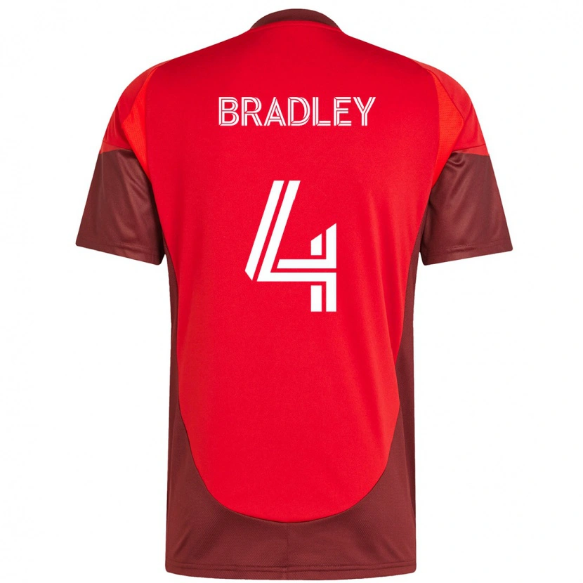 Danxen Damen Michael Bradley #4 Rot Weiß Heimtrikot Trikot 2025/26 T-Shirt Österreich