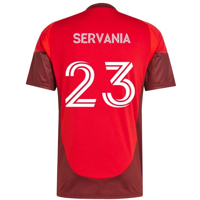Danxen Damen Brandon Servania #23 Rot Weiß Heimtrikot Trikot 2025/26 T-Shirt Österreich