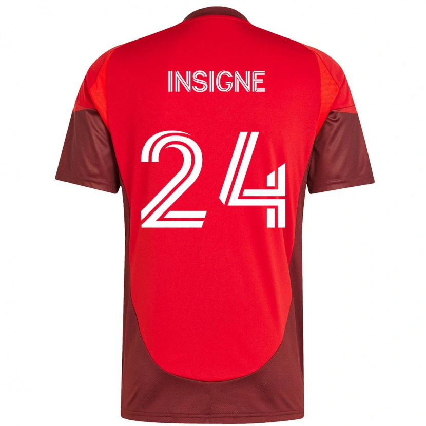 Danxen Damen Lorenzo Insigne #24 Rot Weiß Heimtrikot Trikot 2025/26 T-Shirt Österreich
