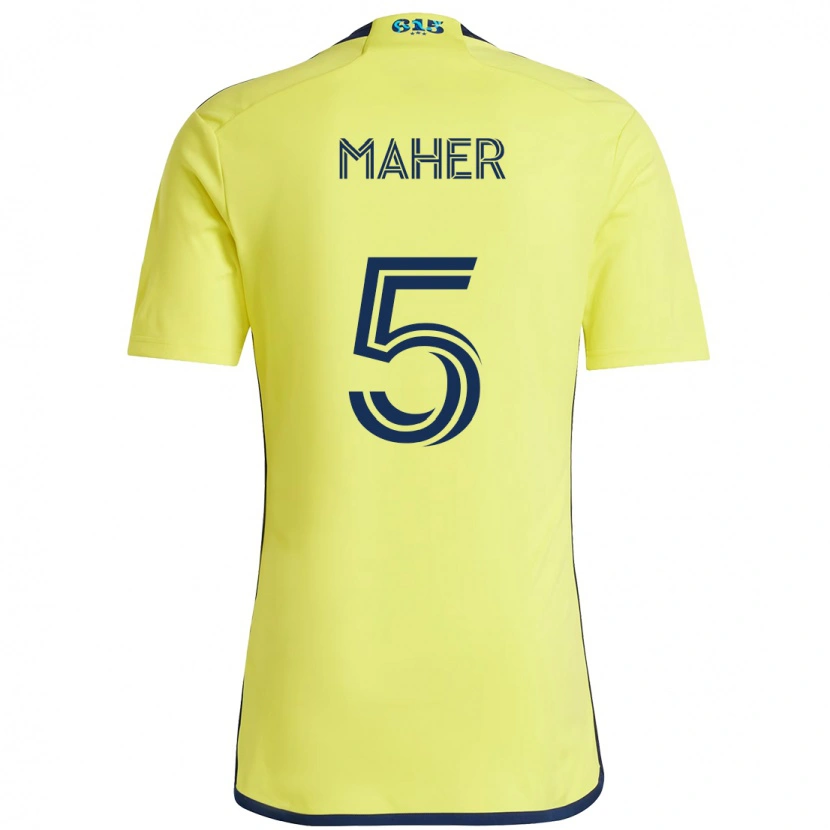 Danxen Damen Jack Maher #5 Gelb Marineblau Heimtrikot Trikot 2025/26 T-Shirt Österreich